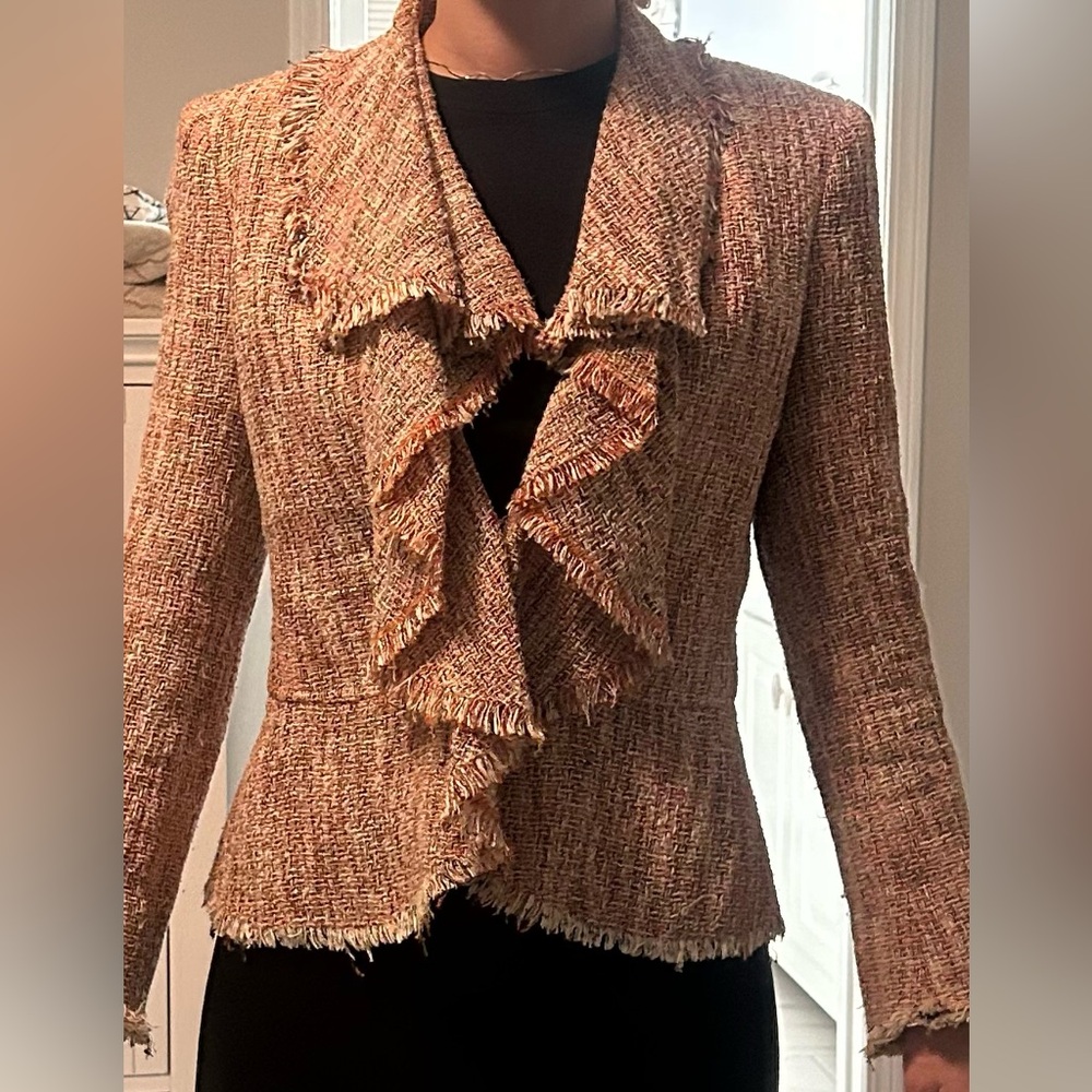 Lafayette 148 New York Textured Tan Blazer - Picture 1 of 4